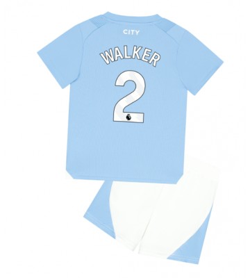Maillot de foot Manchester City Kyle Walker #2 Domicile enfant 2023-24 Manches Courte (+ pantalon court)